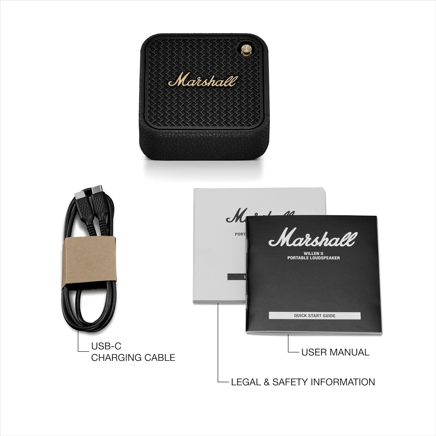 Willen II Bluetooth Portable Speaker - Black & Brass