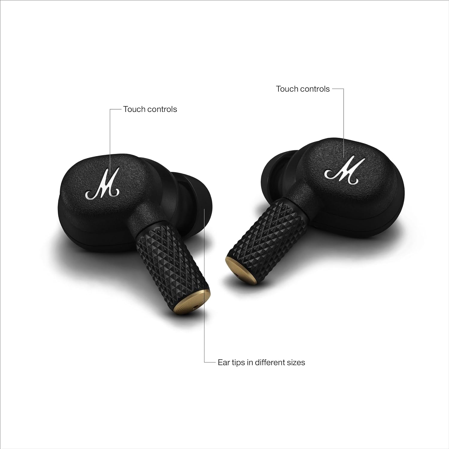Motif II True Wireless Active Noise-Canceling Earbuds Headphones, Black