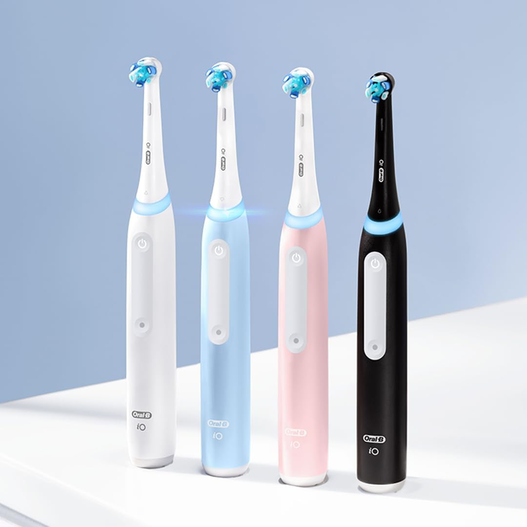 Io Deep Clean Rechargeable Electric Toothbrush, Black, Io Series 3 Limited, 2 Brush Heads, Travel Case, Pressure Sensor, 3 Cleaning Settings