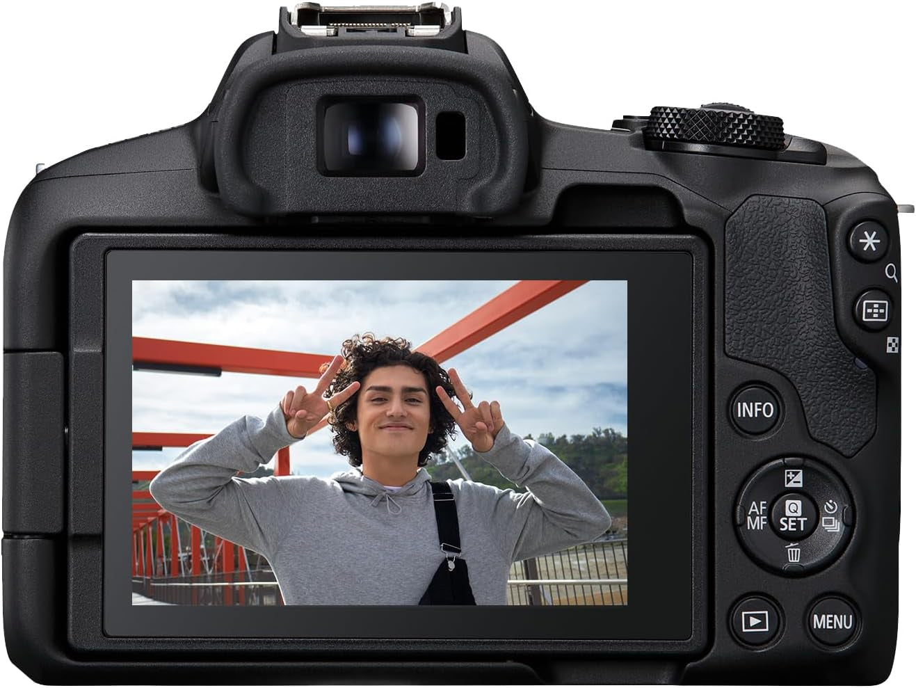 EOS R50 Mirrorless Vlogging Camera (Body Only/Black), RF Mount, 24.2 MP, 4K Video, DIGIC X Image Processor, Subject Detection & Tracking, Compact, Smartphone Connection, Content Creator