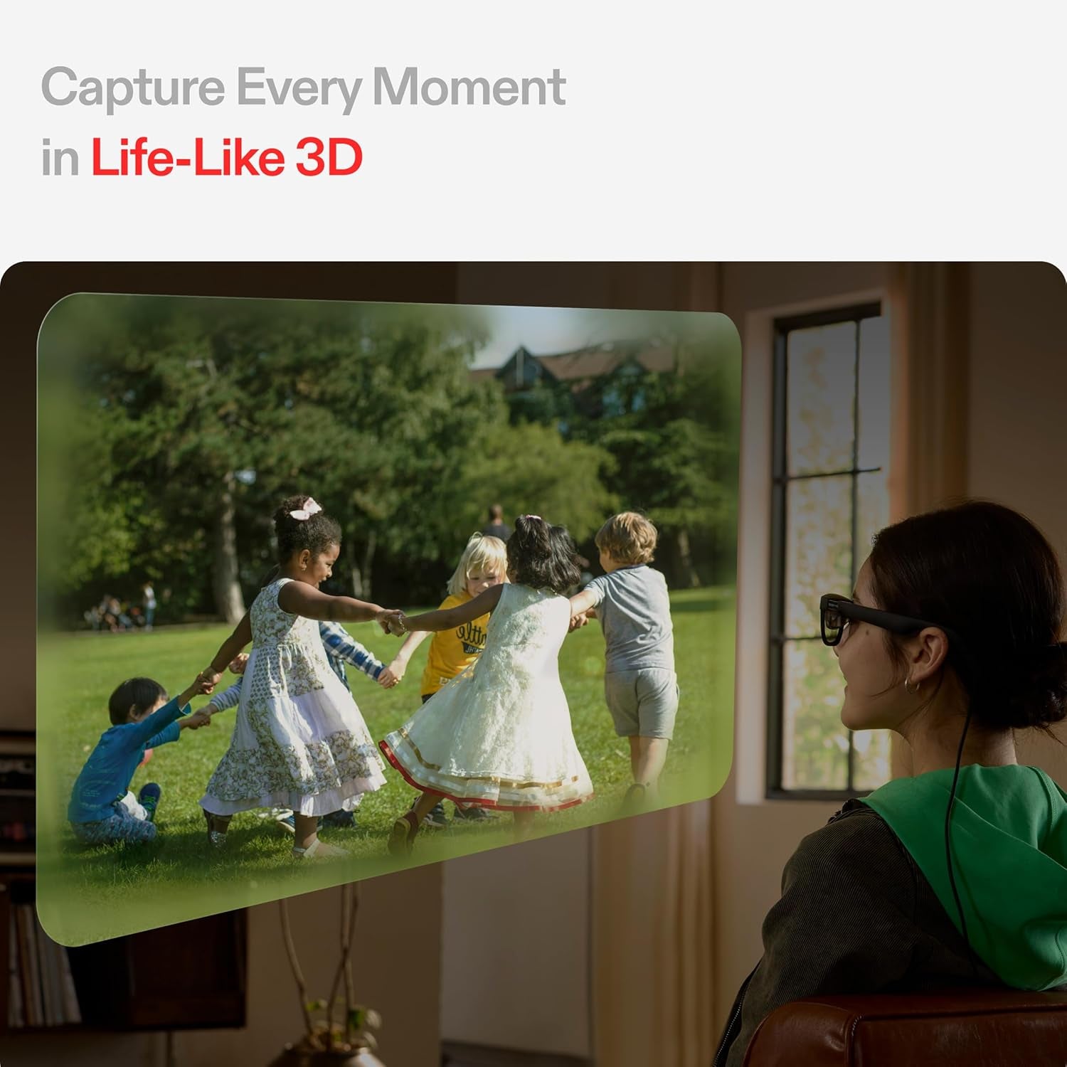 Beam Pro, the AR Glasses Spatial Computing Companion, 3D Cameras, Android 14, Supports All Google Play Store Apps, Multiple Spatial Experiences for Movies, TV and Gaming, FHD 1080P (8G+256G)