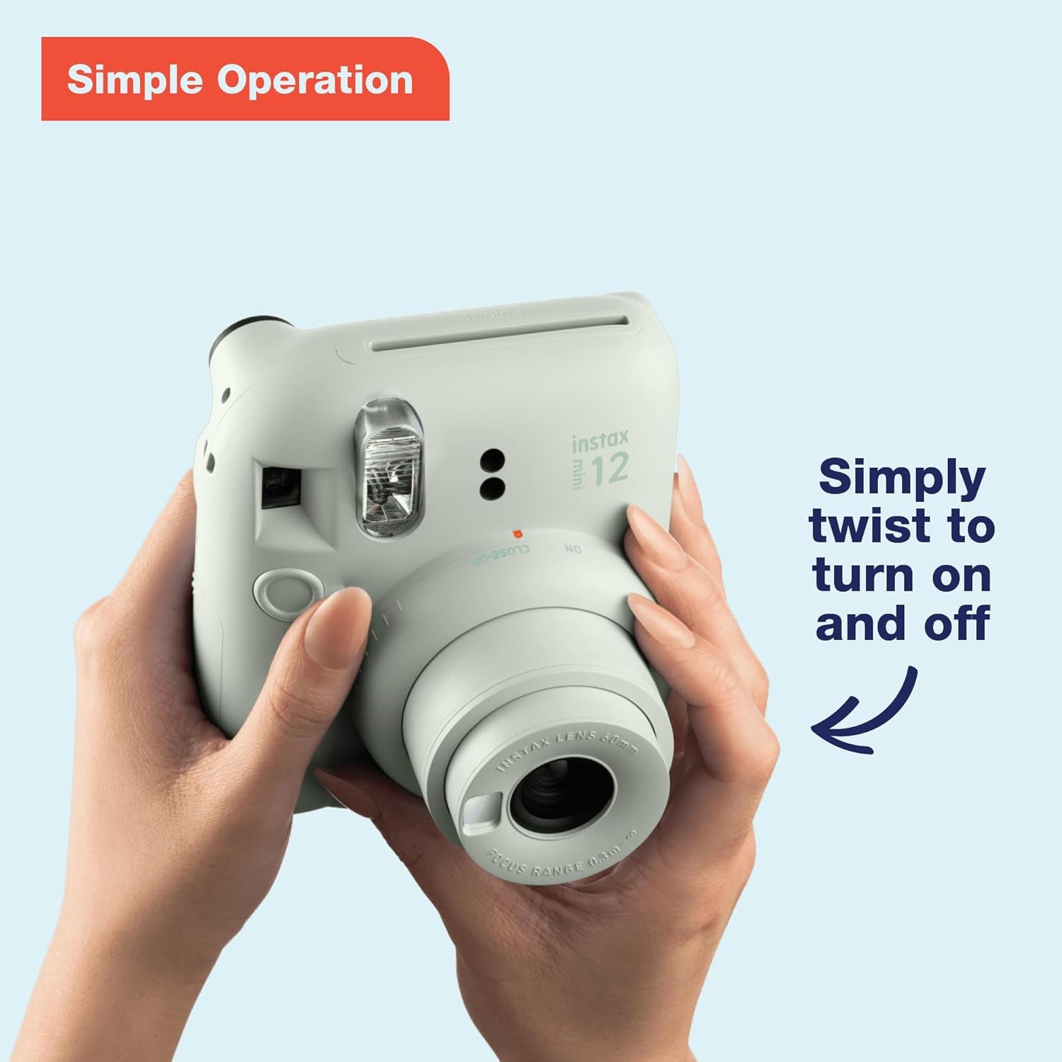 Instax Mini 12 Instant Film Camera - Pastel Blue