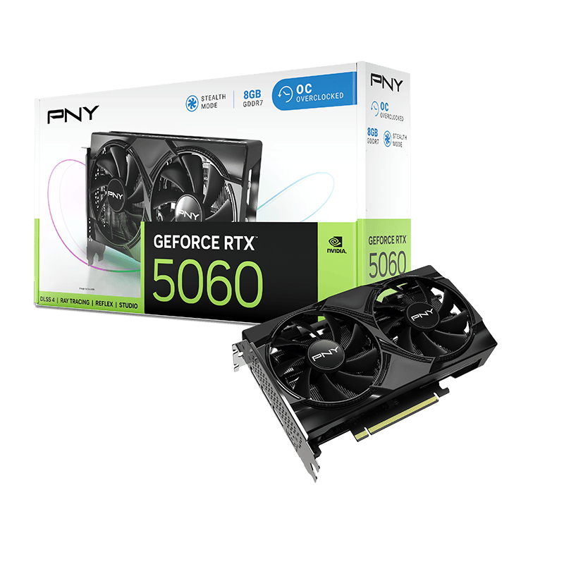 PNY GeForce RTX 5060 Overclocked Dual Fan GPU